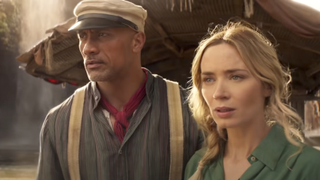 dwayne johnson and emily blunt in jungle cruise